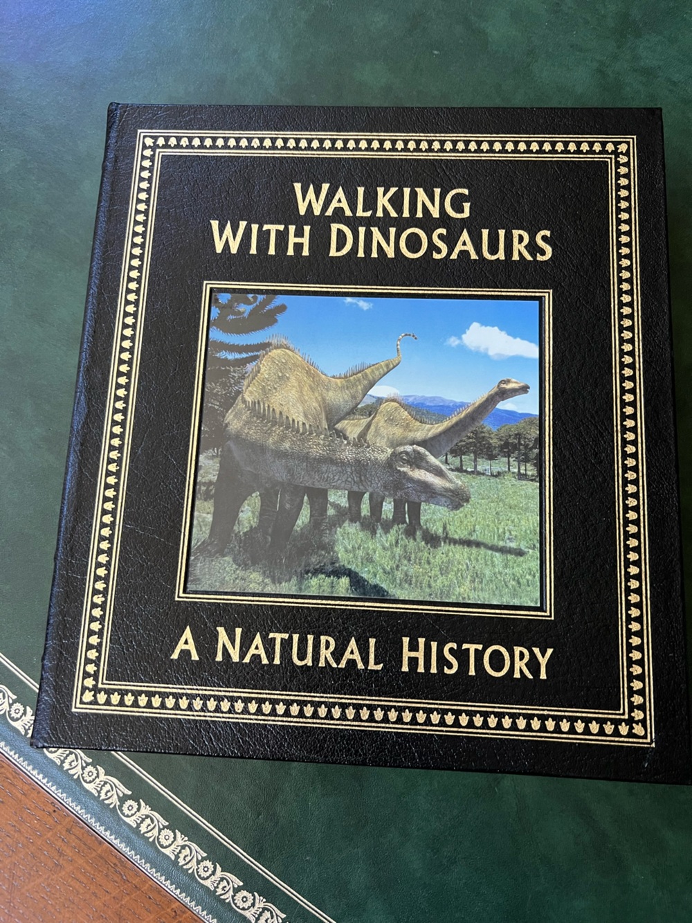 Collectible Hardcover Leather Book Walking with Dinosaurs: A Natural History